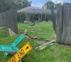A Dodge Nitro plunged into an unsuspecting resident's backyard pool. 