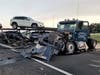 A crash involving a tractor-trailer truck hauling cars closed Interstate 4 at U.S. 301 for ​2 1/2 hours Saturday.