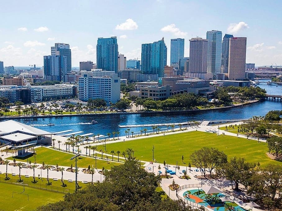 Julian B. Lane Riverfront Park in Tampa will be one of the focuses of the city's Fourth of July celebration. 