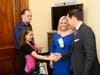 Hope Dees and her parents, Mark and Kelly, meet with U.S. Sen. Marco Rubio. 