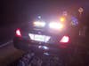 Hastings was driving a Crown Victoria outfitted with emergency lights. 