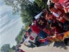Lutz Chiefs football players and cheerleaders join in the Lutz parade. 