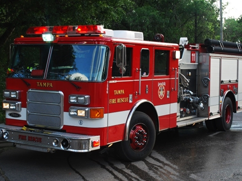 Investigators suspect arson in a South Tampa house fire early Tuesday morning. 