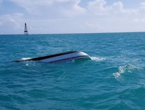 Three boaters were rescued west of Clearwater Pass when their boat began taking on water. 