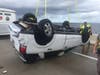 A crash sent an SUV plunging off the Howard Frankland Bridge into Tampa Bay.