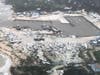 A photo taken from a Coast Guard MH-60 Jayhawk helicopter shows boats strewn around Marsh Harbour.