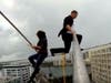 Mother and son recreate the high-wire act that killed Kurt Wallenda. 