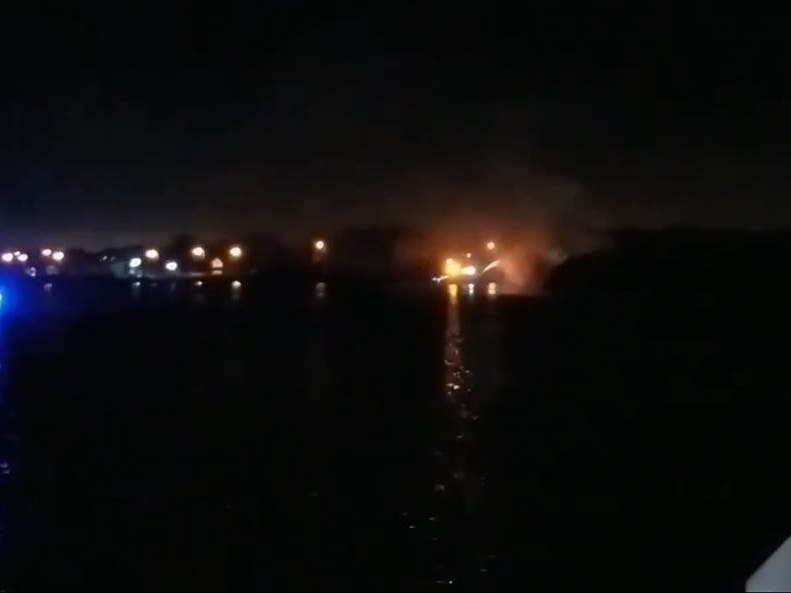 Fox 13 was on hand to capture the sailboat fire. 