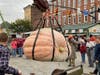 Just weighing the pumpkin was a massive undertaking.