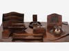This 1909-12 copper desk set was designed by Gustav Stickley.