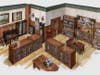An artist's rendering shows the library of the museum.