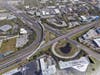 An aerial photo shows the current interchange. 