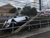 A pickup truck crashed on Nursery Road west of U.S. 19, knocking down power lines. 