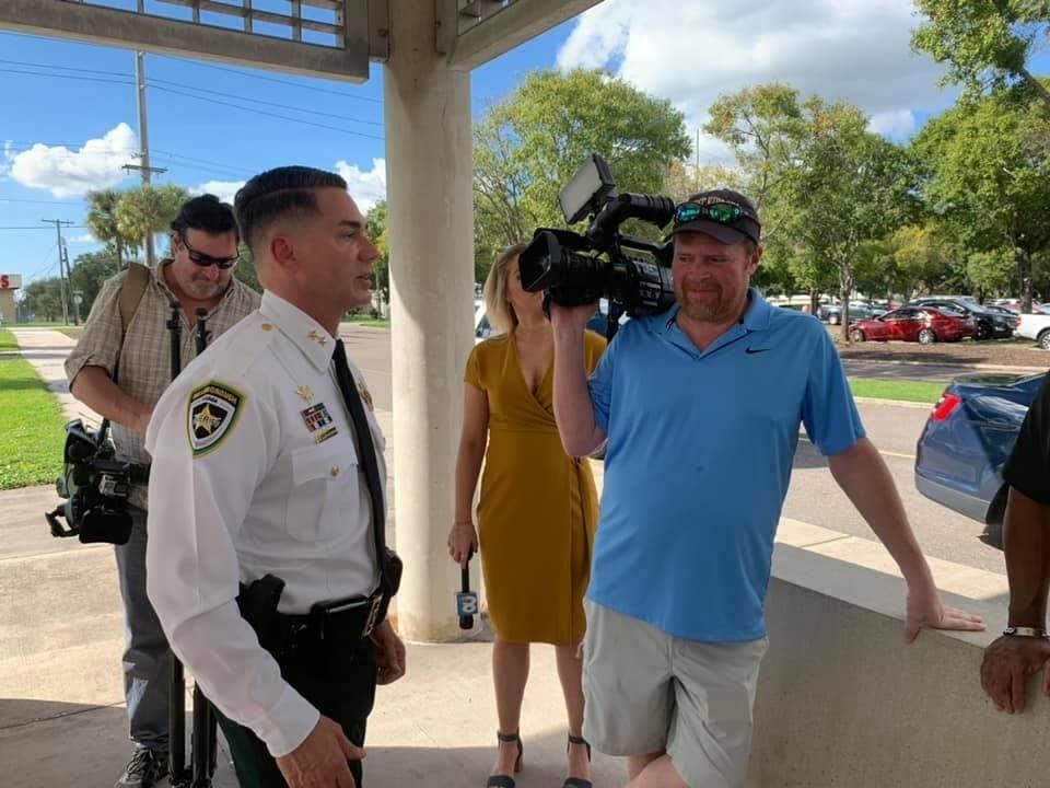 Hillsborough County Sheriff discusses Operation Hallowed Streets with the media. 