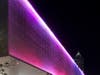 A 14,000-square-foot LED installation of Leo Villareal’s Sky (Tampa) illuminates the south façade of the museum.