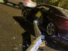A 20-year-old Plant City man is in serious condition after a crash in which his car was impaled on a guardrail. 