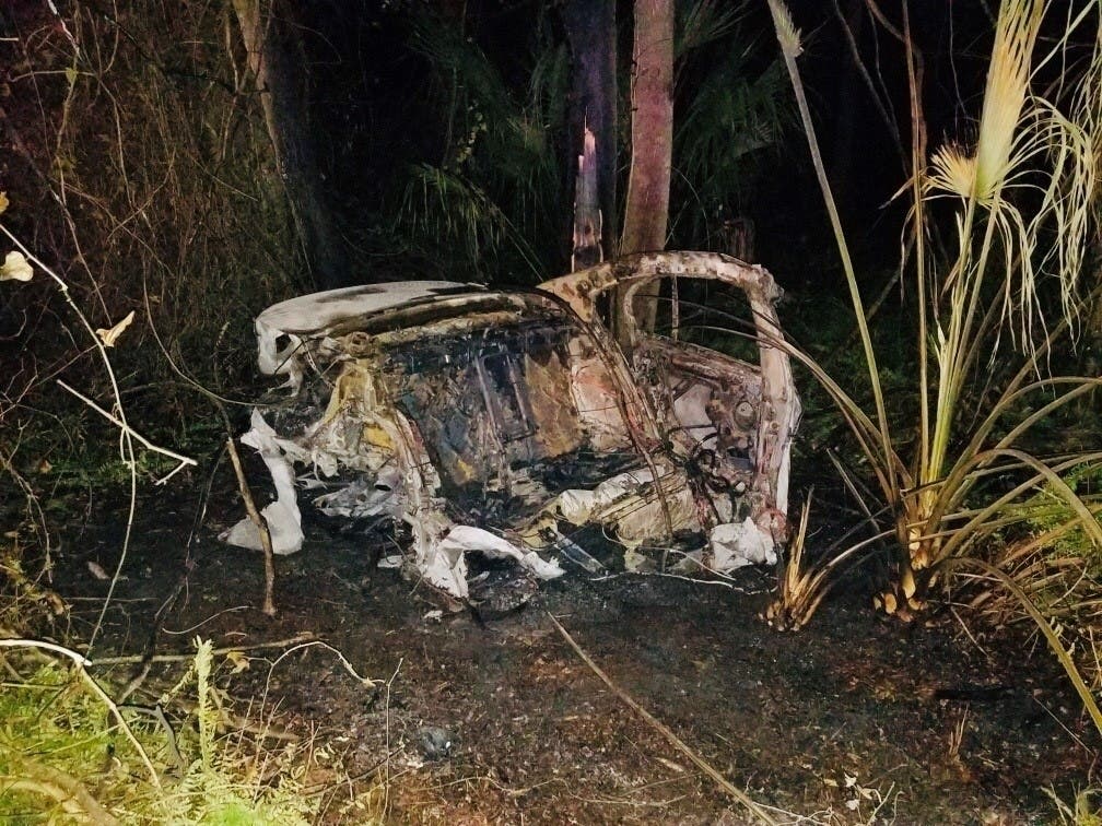 Wesley Chapel Man Dies When Car Splits In Half, Catches Fire ...