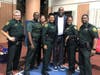 Basketball legend Ervin "Magic" Johnson was in Tampa to help distribute 400 Thanksgiving turkeys to needy families.