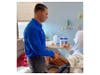 Sheriff Chad Chronister visits the Good Samaritan at Tampa General Hospital.