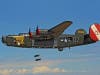 The B-24J Liberator "Witchcraft" heavy bomber is the sole remaining example of its type flying in the world. ​