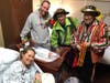 On Tuesday, Dr. Jim Von Thron (in green) and Ye Mystic Krewe visited the AdventHealth Tampa to celebrate Gasparilla with patients.