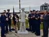 The newest statue pays tribute to an 18-year-old seaman who died aboard the Cutter Blackthorn. 