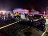 Two people were taken to the hospital as trauma alerts Thursday night following a head-on crash on North Betty Lane. 
