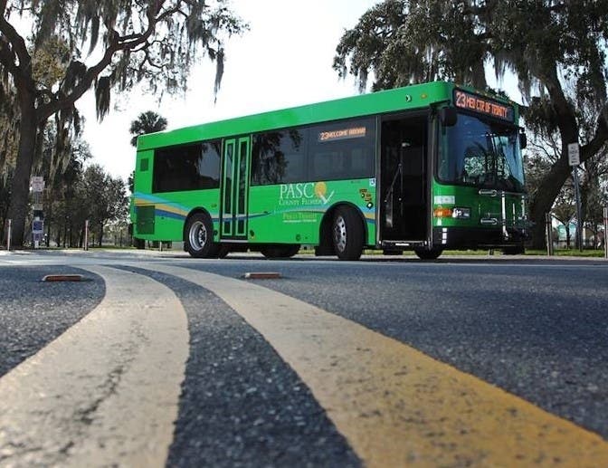 Effective Wednesday, March 25, Pasco County Public Transportation will begin limiting the number of riders allowed on each bus.
