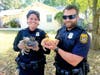 Tampa Police Officers Kasie Hatfield and Joseph Savelli found the kittens abandoned in a plastic tote. 