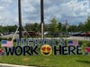 The community posted signs of support at AdventHealth Connerton and Wesley Chapel.