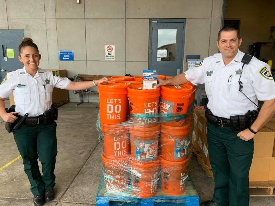 This week Operation Blessing and The Home Depot Foundation donated sanitizing kit and N95 masks to protect Hillsborough County Sheriff's deputies.