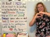 Veterans Elementary School teachers send messages to their students. 