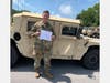 Sgt. Frederick Harmon sends a message to his students in Pinellas County. 