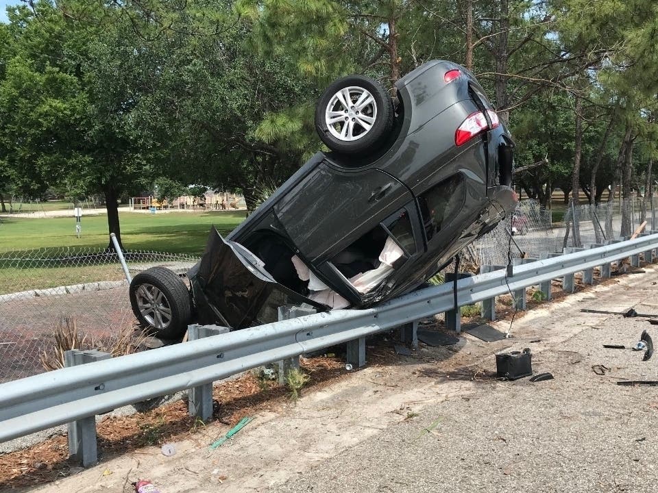 SUV Flips Over Guardrail On I-275 | Tampa, FL Patch
