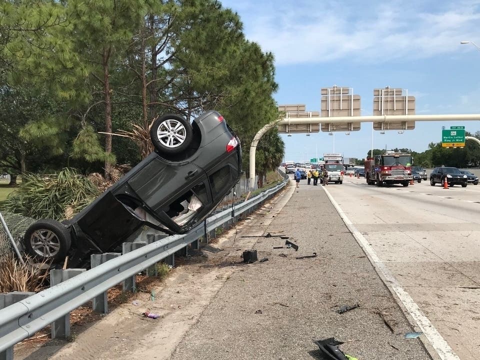 SUV Flips Over Guardrail On I-275 | Tampa, FL Patch