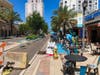 The Clearwater city manager has approved a temporary street closure of the 400 and 500 blocks of Cleveland Street in downtown Clearwater through May 31 to allow restaurants to expand their outdoor dining areas.