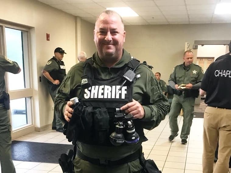 Hillsborough County Sheriff's Deputy William Scobie is back on the job after being struck in the back of the neck with a brick during civil unrest in the University Square Mall area May 30. 