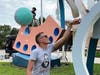 The city of Dunedin's unforgettable Bounce sculpture is brighter and more colorful following the completion of its restoration. 
