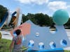 The city of Dunedin's unforgettable Bounce sculpture is brighter and more colorful following the completion of its restoration. 