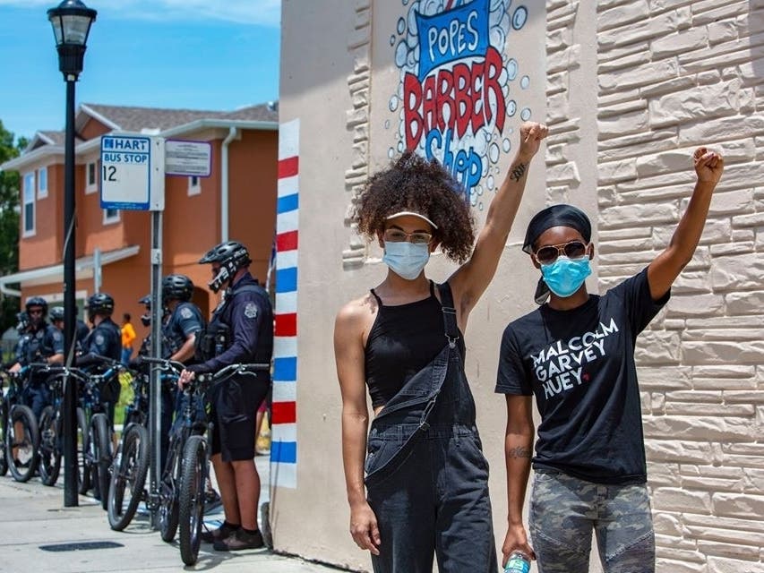 Hillsborough County State Attorney said he will not be prosecuting anyone arrested for peacefully protesting. See more photos at https://www.facebook.com/kimberly.defalco.1/media_set?set=a.2830934923679615&type=3,