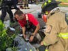 A family dog was rescued and treated by fire medics following a house fire Friday in Winter Haven.