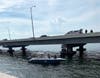 ​One man drowned and another was seriously injured after fleeing from a Florida Highway Patrol trooper and jumping off the Howard Frankland Bridge into Tampa Bay Thursday. 