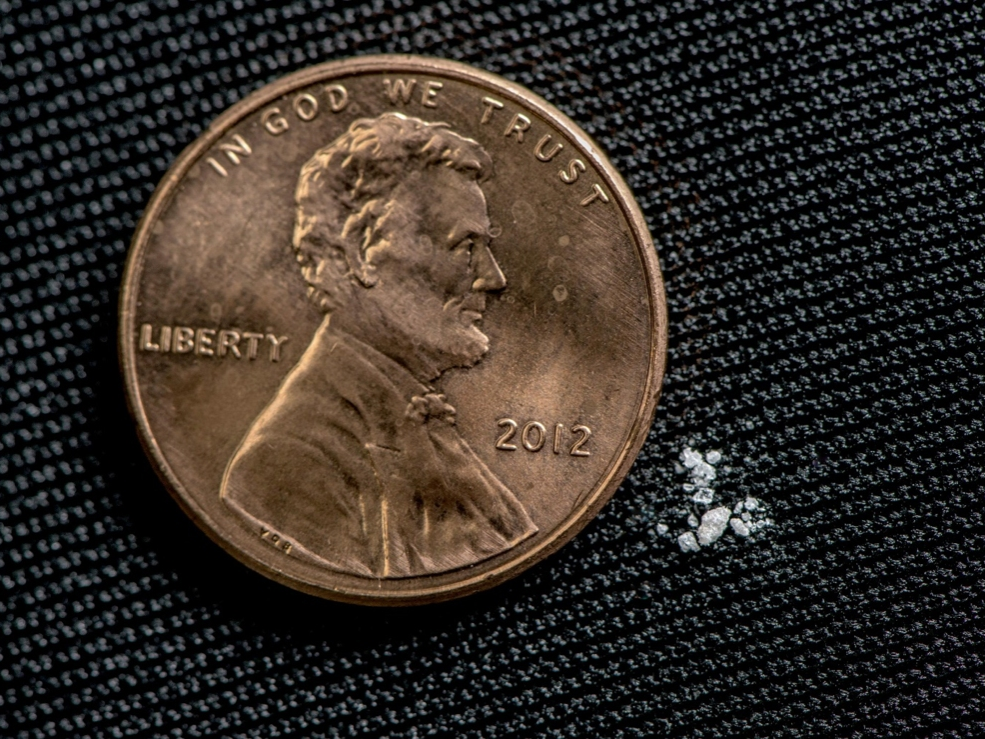 A lethal dose of fentanyl is just 2 milligrams. 
