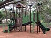 The playground also features two separate play areas including swings, slides and other climbers. 