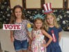 Six-year-old Ellie York (center), a patient at St. Joseph’s Children’s Hospital in Tampa, poses with her big sisters Eva, 11, and Nora, 8.