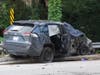 A passenger was killed Tuesday during a crash in which a vehicle flipped several times, striking a telephone pole and a tree.