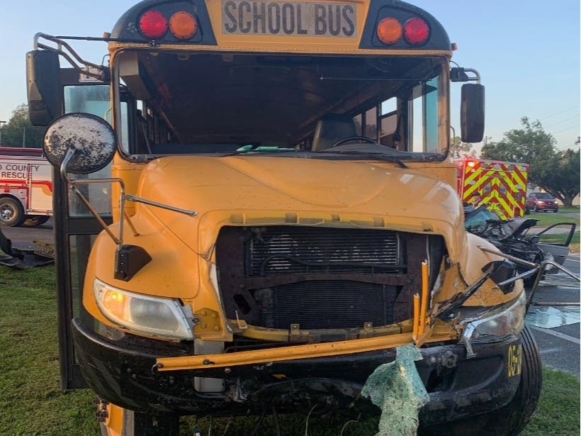 Driver Of Car Critical; No One Else Injured In School Bus Crash | Lutz ...