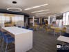 Pictured is the student lounge at the new Tampa Herzing University.