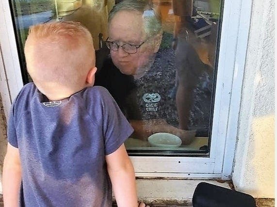 Caleb Langston, 5, wasn't able to hug his grandfather, 72-year-old W. David Langston, who lived at the Baldomero Lopez State Veterans' Nursing Home, since the restrictions were put in place. This month, the family took him out of the nursing home.