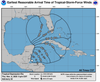 Tropical Depression Eta is forecast to strengthen and move northeastward Friday, becoming a tropical storm and bringing possible gale-force winds to Florida.